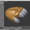 Blenderでモンスター型のキャラクターモデルを作成する その３（爪を作って複製する）
