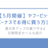 【5月開催】ヤフービッグボーナスでお得に買う方法-還元率アップの裏ワザ＆2日間限定セールも紹介