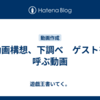 動画構想、下調べ　ゲストを呼ぶ動画