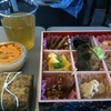 JAL KIX/PVG エコノミー、SHA/HND ビジネス　機内食