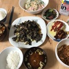 今日の晩御飯　真っ黒肉野菜炒め