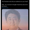 ジョークを真に受けてしまい安倍晋三が神格化されていく残念な様相