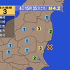 夜だるま地震情報／最大震度  3