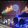 恒例のクリスマスイルミ点灯　熊本市の国道57号沿い