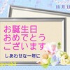 11月11日　お誕生日おめでとうございます！