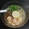 自家製麺SHIN＠反町　海老塩冷やし、水玉もち