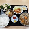 西口の「あおき食堂」でけんちん汁定食を食べました★