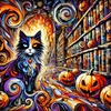 魔法書が眠る図書館 ～ハロウィンの夜の三毛猫