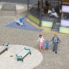 遊園地の人物模型配置