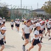 今年度最後のランニング・給食　３の２学級活動