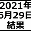 2021年6月29日結果　含み損一時80万超え