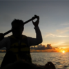 サンセットSUP　sunset SUP in Nagura bay, Ishigaki, Okinawa