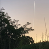 朝焼けに飛行雲20260519