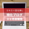 特化ブログ(ＳＮＳ宣伝なし)３か月目運営報告！少しサボりました