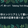 新卒エンジニアとして書いた1年前の記事を振り返って