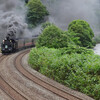 大沼公園で蒸気機関車に出会う。