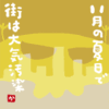 11月の夏日で街は大気汚染