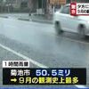 夕方に突然の激しい雷雨　