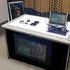 導光板(LED導光パネル)展示会用デスク（タブレットオーディオシステム） 