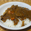 今日の食べ物　朝食にカレー