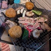 連休中暇なのでベランダでBBQ