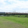 多摩川鉄橋を行く赤電