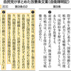  首相「最終的な議論」へ　自民９条改憲案を一本化 - 東京新聞(2018年3月25日)