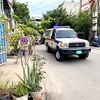 今朝シェムリアップの自宅アパート前でバイク事故が発生して救急車が出動！事故の意外な原因とは？