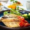 ♪あじのソテー☆フレッシュトマトソース＆豚しゃぶ入りコールスロー♪