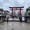 白無垢の花嫁ちらり花の雨