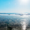 網走二つ岩海岸で撮影した流氷No３！