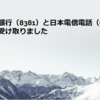 山陰合同銀行（8381）と日本電信電話（9432）から配当金を受け取りました