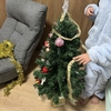 クリスマスツリーの準備　