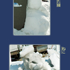 融けて流れる”雪モン”たち？