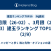 2月限（26-02）、3月限（26-03）建玉ランキング TOP10（2/9）