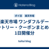 楽天市場 ワンダフルデー エントリー・クーポンまとめ 9月1日開催分