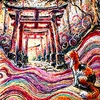 三毛猫と鳥居の幻想