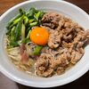 肌寒い今日は暖かいお蕎麦【肉そば】でした！