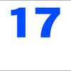 シンプル看板 「番号票17（余白付）」Ｍサイズ パーキング 駐車場 屋外可（約Ｈ４５ｃｍｘＷ６０ｃｍ）