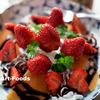 「紅ほっぺ」のパンケーキ