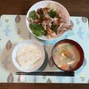 冷しゃぶと具だくさんの味噌汁