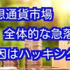 暗号通貨市場が大幅に下落‼️原因はハッキング⁉️