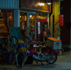 前橋　雨・夜・アーケード街