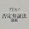  お買いもの：アドルノ『否定弁証法講義』／イェーガー『アドルノ：政治的伝記』