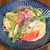 本日のおうちランチは夏野菜たっぷりバター醤油味のパスタ＜おうちごはんレシピ＞