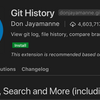 Git：【GUIで済ませたい人向け】logの確認は、VSCode のプラグイン「Git History」が便利。