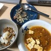 鯖の水煮と白菜の煮、麻婆豆腐