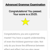 Advanced Grammar Examination（全問正解♪）
