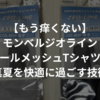 【もう痒くない】モンベルジオラインクールメッシュTシャツで真夏を快適に過ごす技術