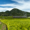 二上山を背景に近鉄車輛を撮影